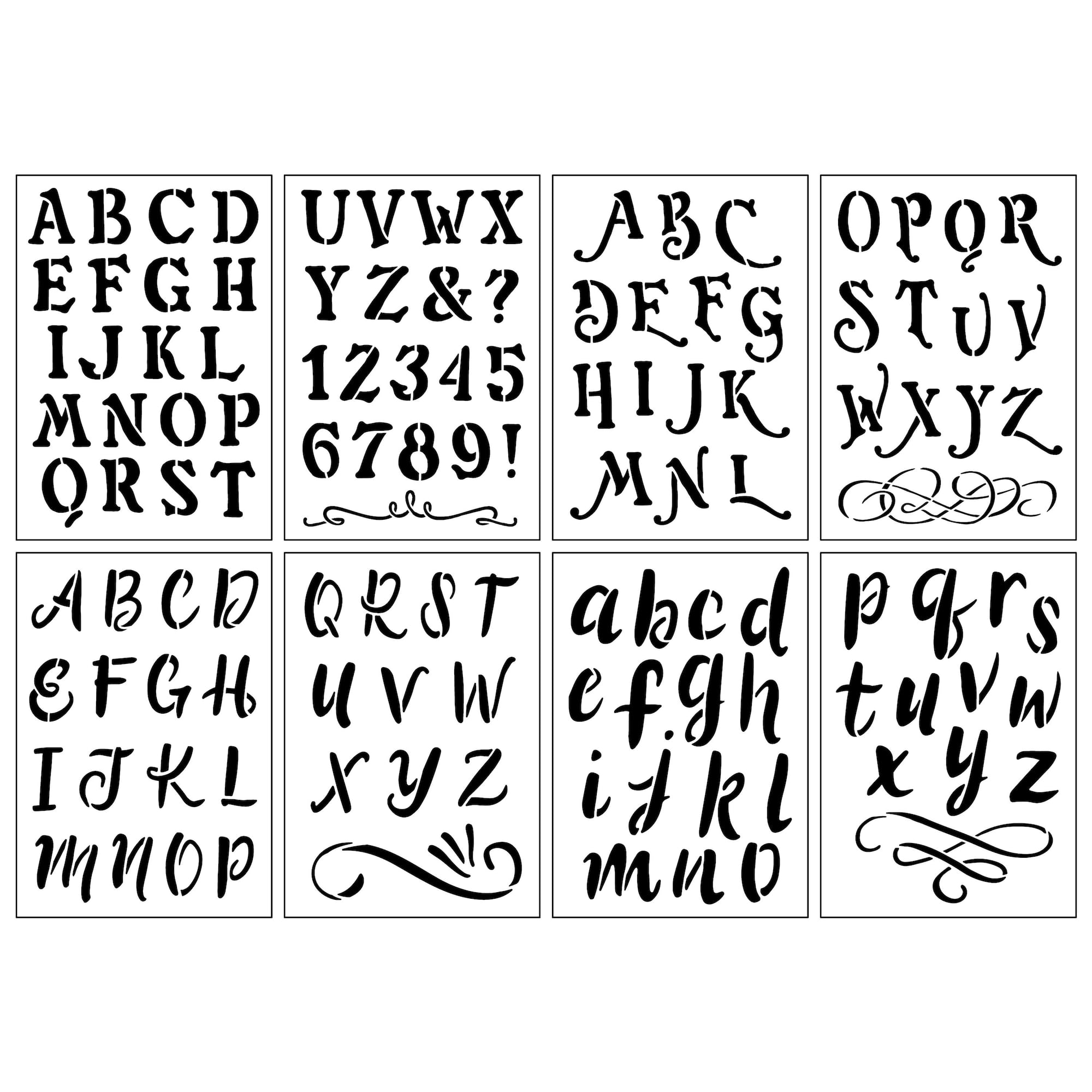 1.5" Whimsy Alphabet Stencils by Craft Smart®